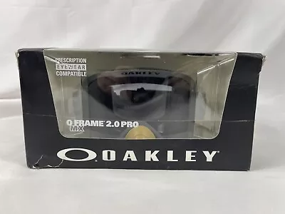 Oakley O Frame 2.0 MX Goggle Tuff Blocks Gunmetal/Gold Dark Grey Lens • $27.99