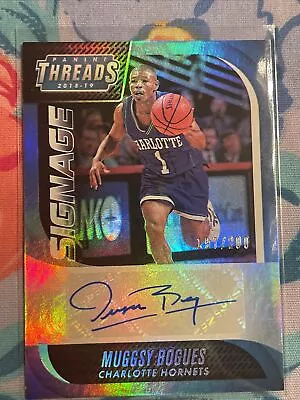 2018-19 Panini Threads Basketball #41 Muggsy Bogues Auto /200 • $15.99