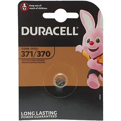 Duracell 371 370 Watch Battery SR920SW SR69 Silver Oxide • £3.19