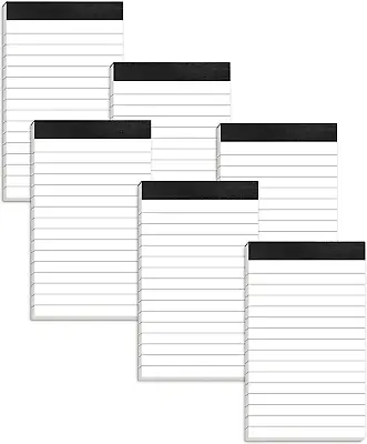 6 Pack Small Notepads Refills Memo Pads 3 X 5 Inch Lined Writing Note Pads With  • $9.52