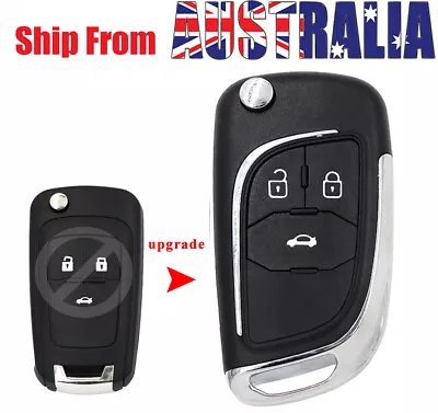 Key Shell Case For Holden Uncut Enclosure Cruze Trax Barina 3 Button Remote Flip • $11.89