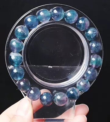 10mm Natural Blue Fluorite Crystal Quartz Beads Bracelet AAA • $3