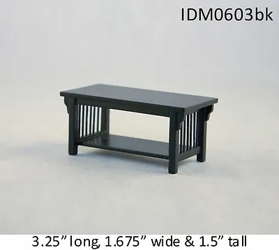 MISSION STYLE COFFEE TABLE 1:12 SCALE DOLLHOUSE MINIATURES Heirloom Collection  • $24.95