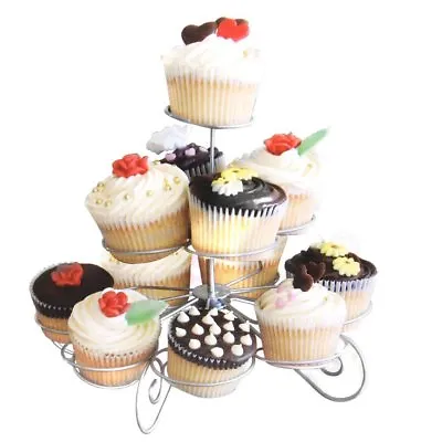 Metal 3 Tier 13 Cupcake Dessert Dinner Party Buffet Stand Holder Tree Display • $60