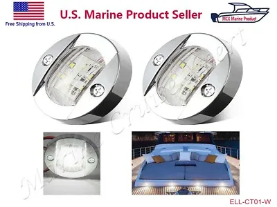 White Round LED Courtesy Light Cabin Deck Stern Navigation Light Marine Boat 3  • $9.35