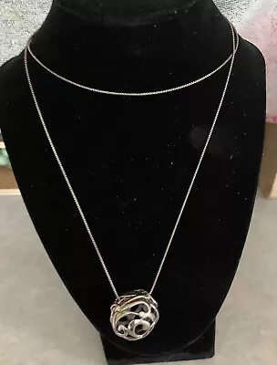QVC HAGIT GORALI-Sterling Silver Intertwining Sphere Ball Pendant Necklace • $89.99