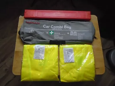 Nissan Safety Kit Combi Bag With All New Unopened Hi Viz Vests Warning Triangle • £10