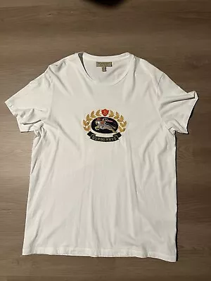 White Burberry T-Shirt Size XL • $80