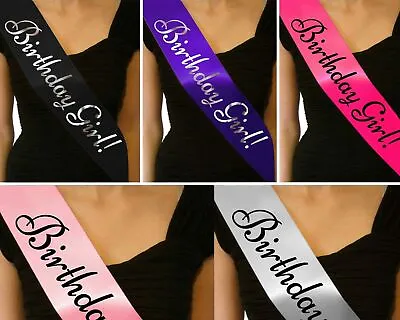 Birthday Girl Sash - 14 Colours. 18th 21st 30th  Party Decoration Gift Present  • £4.95