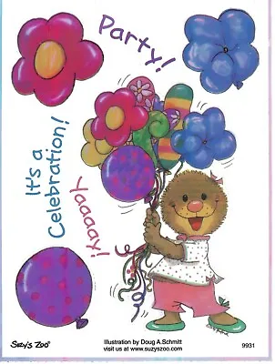 Suzy's Zoo Stickers 25 Sheets Emily Marmot Party Balloons • $14.95