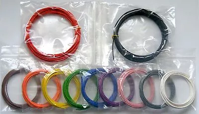 28M 1/0.6mm Equipment Wire Kit  22-23 AWG Single Solid Core  Hook Up   WP-011418 • £5.50