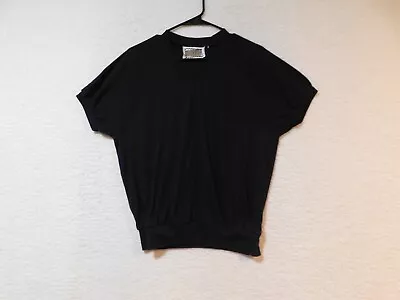 Vintage Gitano Black Short Sleeve Top Shirt Medium (?) • $10