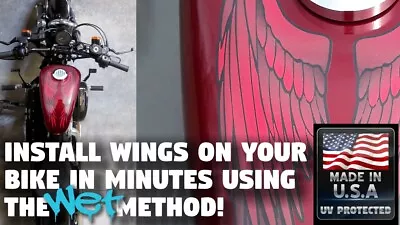 $22.95 • Buy Wing Decals Sticker (Red) For Harley Davidson Honda & All Motorcycles Helmets