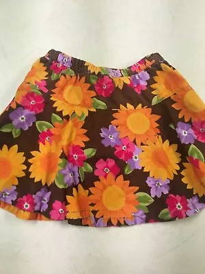 Gymboree  Sunflower Smiles  Flower Print Corduroy Skort  Girls  Sz    3t   3 • $9