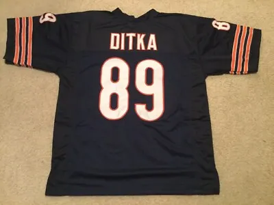 UNSIGNED CUSTOM Sewn Stitched Mike Ditka Blue Or White Jersey M To 3XL • $35.99