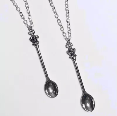 ✌️pack Of Two! Mini Salt/sugar Spoon Charm Necklaces. Uk Seller Fast Dispatch! • £3.99