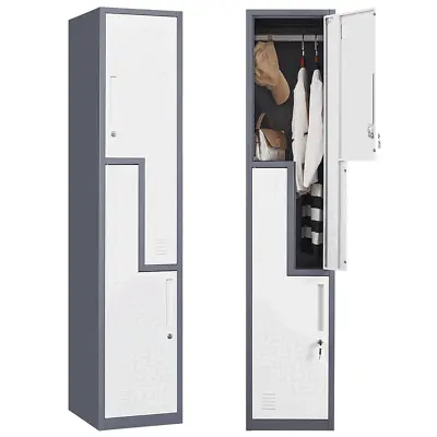 Metal Lockers 2 Doors Storage Cabinet For School Hospital L Shape For Employees  • $129.99