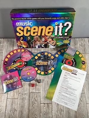 Scene It? Music The DVD Board Game - Music Trivia Game - Mattel 2006 - Complete • £5.99