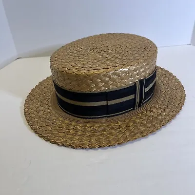 Vintage 1921 Dunlap Straw Boaters Hat • $199.74