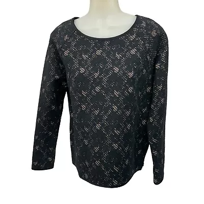 Maison Scotch No. 10 Black Pink Floral Print Size XS Raglan Long Sleeve Designer • $39