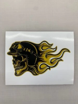 $3.61 • Buy Motorcycle Skull Sticker Harley Davidson Style Tank Helmet Pannier Decal