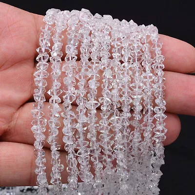 Top Quality Herkimer Diamond Quartz 6-8mm Gemstone Point Nuggets Chips Beads 8  • $15.73