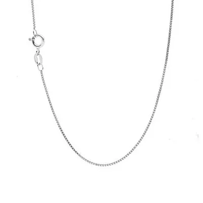 Solid 14k White Gold Box Chain 14kt Box Necklace Made In Italy • $98.99