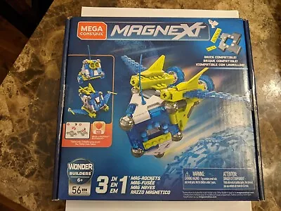 Mega Construx Magnext 3 In 1 Mag-Rockets Construction Toy 56 Piece Set Kids Adul • $22.99