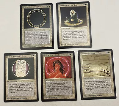 *MTG Beta Set Of 5 Circle Of Protection 1 Of Each Color  NM/M - SellbyCyn - • $44.99