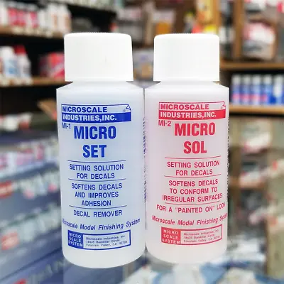 Microscale (Micro Sol/Micro Set) Decal Setting Solution Set MI-1/MI-2 - FREE S/H • $11.99