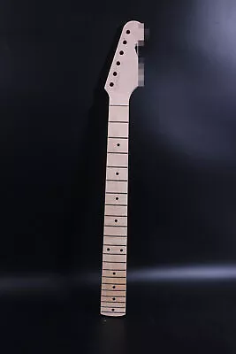 21 Fret Flame Maple Guitar Neck 25.5 Inch Unfinished Dot Inlay Replacement • $65.62