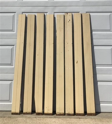 $188 • Buy 8 Reclaimed Wainscoting Bead Board Pieces, Architectural Salvage Vintage A29