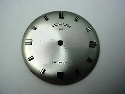 30mm Lord Elgin 25 Automatic Vintage Watch Dial Silver Double Stick Markers NOS • $29