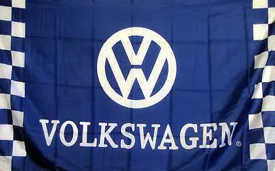 Volkswagen Blue/wht Checkered  3x5 Poly Flag • $22.95