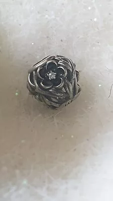 Genuine Pandora RETIRED And RARE  Mystic Floral CZ  Openwork   Charm ALE  • £12