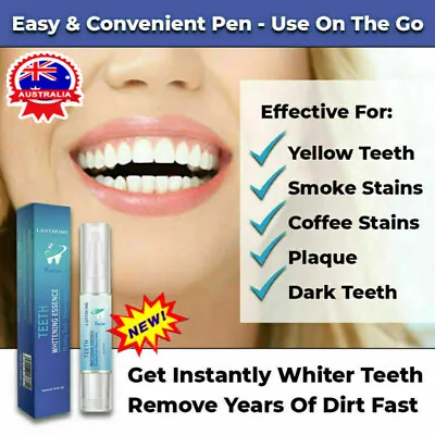 $9.76 • Buy New Instant Tooth Whitening Pen White Teeth Clean Gel Uv Bleach Dental Strength