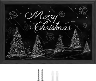 Chalkboard Magnetic Surface Chalkboard 23.6  * 35.4  Vintage Black Wood Frame， • $86.47