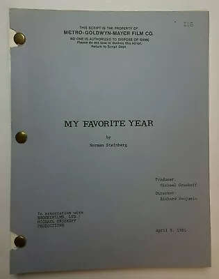 MY FAVORITE YEAR / Norman Steinberg 1981 Screenplay Peter O'Toole Drama • $465