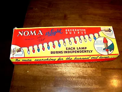Vintage Noma String 15 Christmas Lights W/ Box No. 3415 • $10