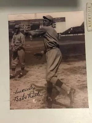 REPRINT - BABE RUTH Signed New York Yankees  8 X 10 Photo RP Man Cave • $5.99