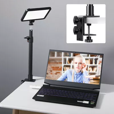 Desk Table Adjustable Mount Clamp For DSLR Camera Ring Light Camcorder Black New • £15.15