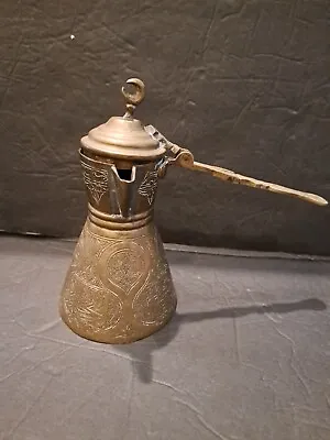 Antique Islamic Coffee Or Tea Dallah - Arabic Middle Eastern Bronze Fine Art A • $14