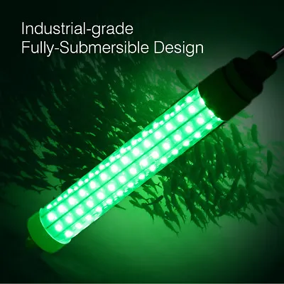 12V Green LED Underwater Submersible Fishing Light Night Crappie Shad Squid Lamp • $15.99