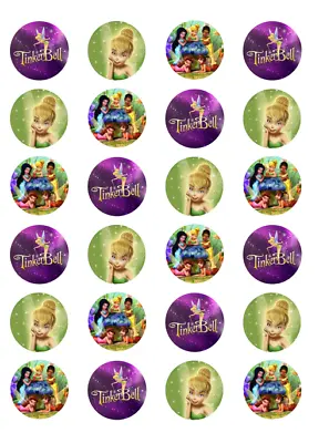 24 TinkerBell Edible Wafer Paper Cupcake Toppers PRE-CUT  • $17