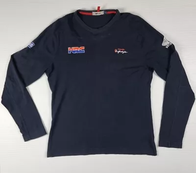 Gas Honda Racing HRC Long Sleeve T-Shirt Size Large Navy Offical Lifestyle  • £21.70