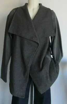 Doe & Rae Jacket Women Size Large Open Front Cardigan W/ Pockets Grey Shawl NWT • $17.99