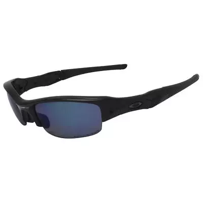 Oakley Custom Polarized Flak Jacket Polished Black Ice Lens Sports Sunglasses . • $103.51