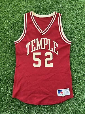 Vintage 80s 90s Temple University Owls Russell Game Used Worn #52 Jersey Mens 38 • $195