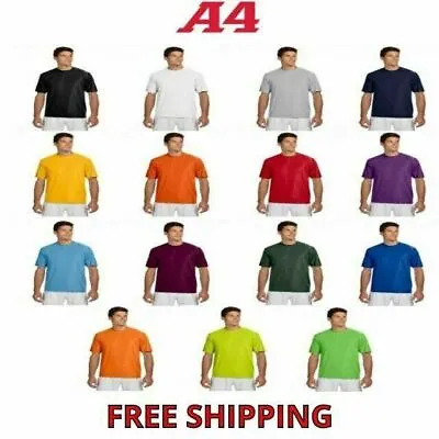 A4 Men's Cooling Performance T-Shirt Workout Running Dri-Fit Athletic Tee Shirt • $9.79