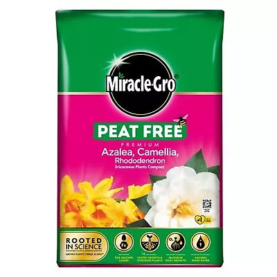 Miracle-Gro ACR Compost 40L Peat Free Ericaceous Azalaea Camellia Rhododendron • £12.39